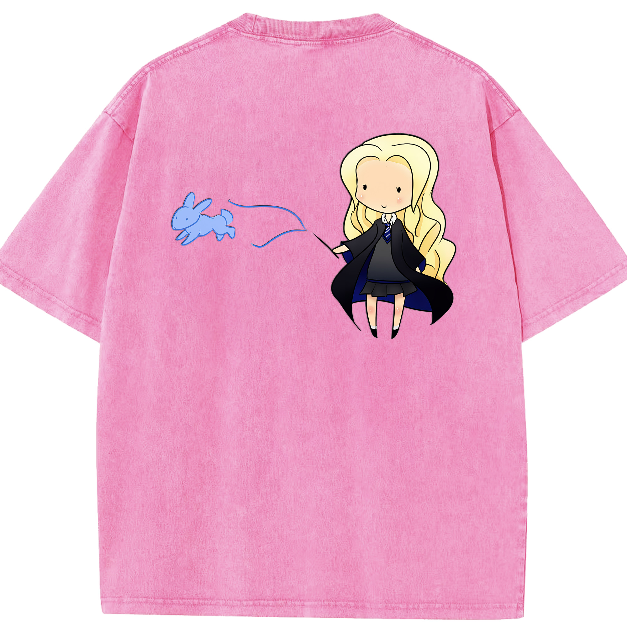 （画像用） Harry Potter ハリー・ポッターシリーズ 綿100% ヴィンテージ風 半袖Tシャツ（背面プリント）